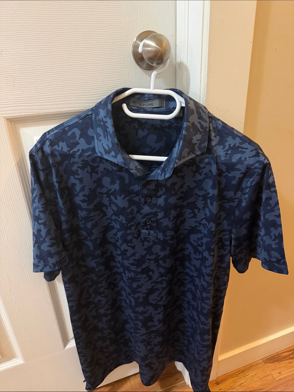 G/FORE Men's Navy Camo Polo Shirt